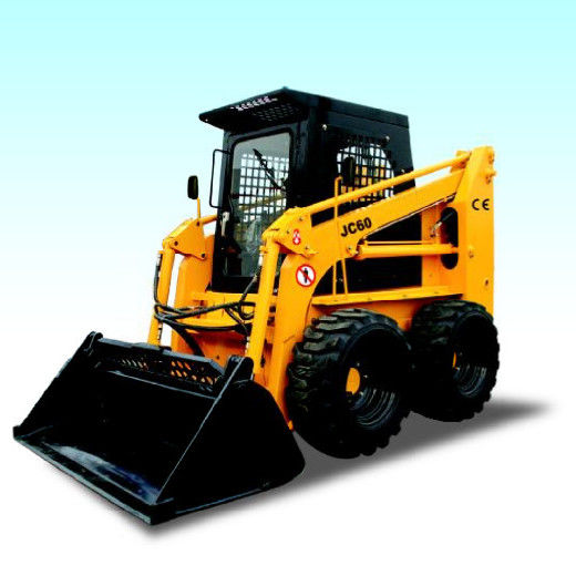 JC60 Small Skid Steer Loaders 0.4 - 0.5m3 Bucket Capacity With Hydraulic Brake Forklift